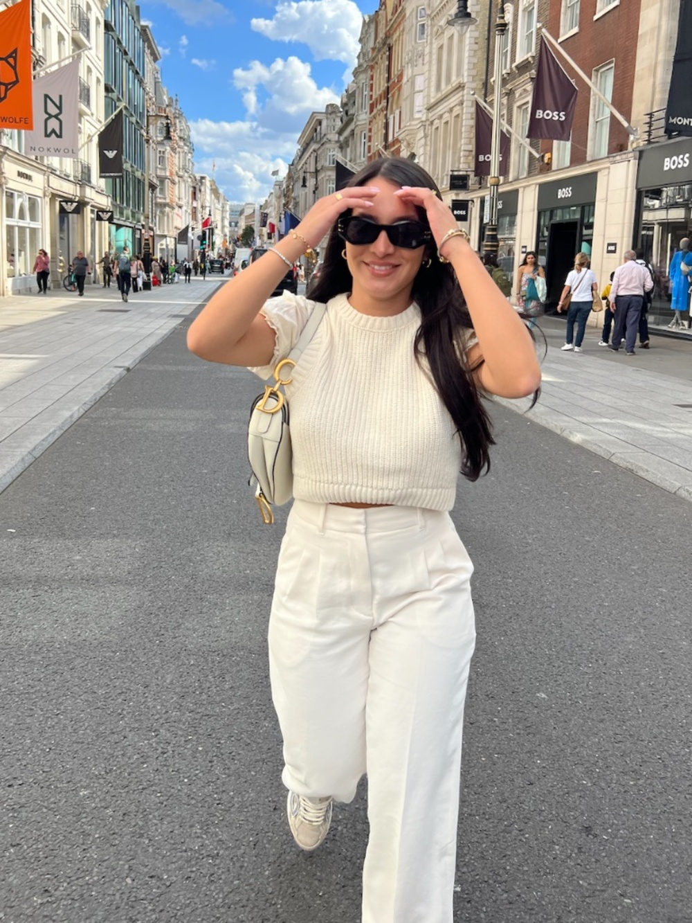 Zara Off White Cream Puff Sleeve Top